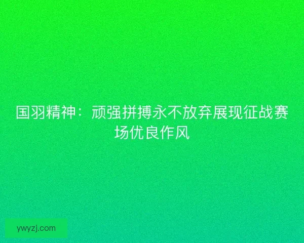 国羽精神：顽强拼搏永不放弃展现征战赛场优良作风